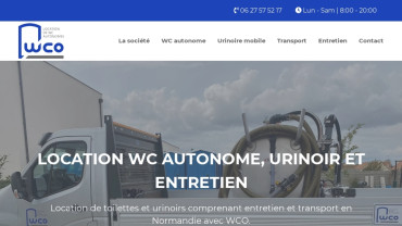 Page d'accueil du site : WCO Location