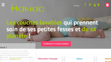 Page d'accueil du site : Hamac Paris