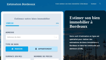 Page d'accueil du site : Estimation Bordeaux