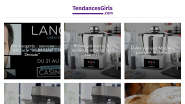Page d'accueil du site : Tendances girls