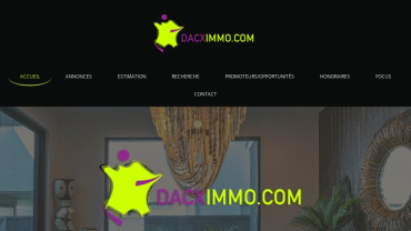 Page d'accueil du site : JLS DacxImmo Bruyeres