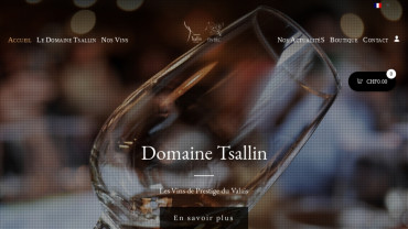 Page d'accueil du site : Le Domaine Tsallin