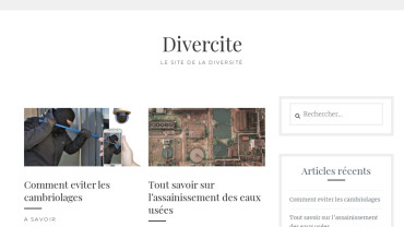 Page d'accueil du site : Divercite