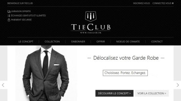 Page d'accueil du site : Tieclub