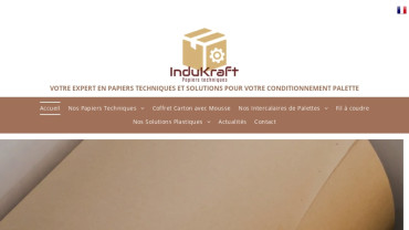 Page d'accueil du site : Indukraft