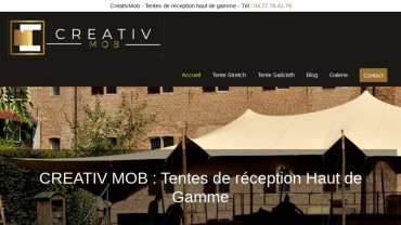 Page d'accueil du site : Creativ Mob