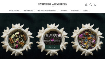 Page d'accueil du site : Conservatoire des Hémisphères 