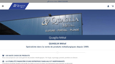 Page d'accueil du site : Quaglia Métal