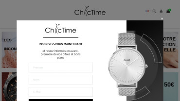 Page d'accueil du site : Chic Time