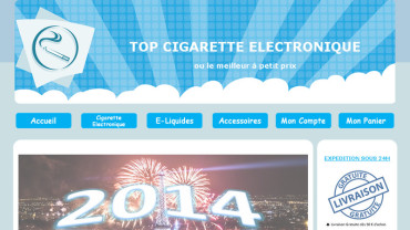 Page d'accueil du site : Top Cigarette Electronique
