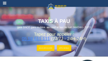 Page d'accueil du site : Illico Taxi
