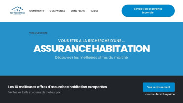 Page d'accueil du site : Top Assurance Habitation