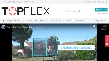 Page d'accueil du site : Topflex