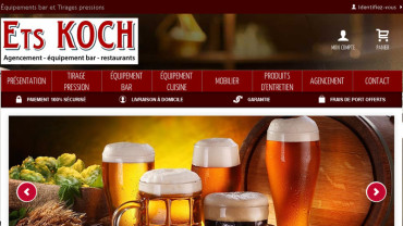 Page d'accueil du site : Ets Koch