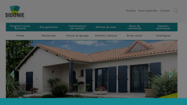 Page d'accueil du site : Sidonie