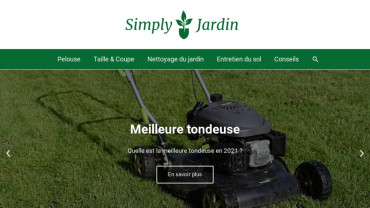 Page d'accueil du site : SimplyJardin