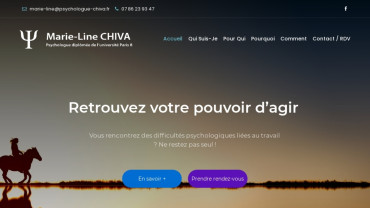 Page d'accueil du site : Marie-Line Chiva