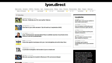 Page d'accueil du site : Lyon Direct