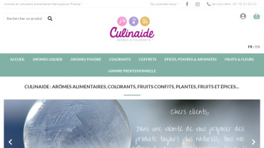 Page d'accueil du site : Culinaide