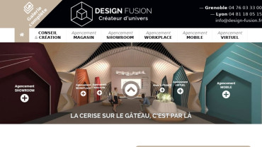 Page d'accueil du site : Design Fusion
