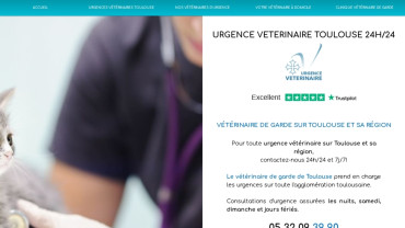 Page d'accueil du site : Vétérinaire de Garde Toulouse