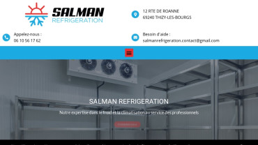 Page d'accueil du site : Salman Refrigeration 