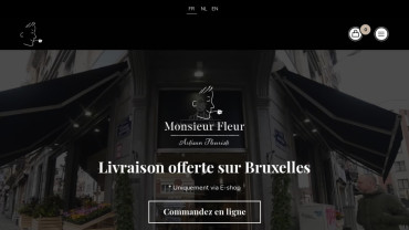 Page d'accueil du site : Monsieur Fleur