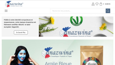 Page d'accueil du site : Anazwina