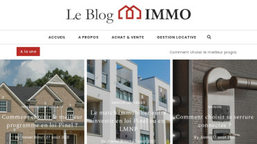 Page d'accueil du site : Le Blog Immo