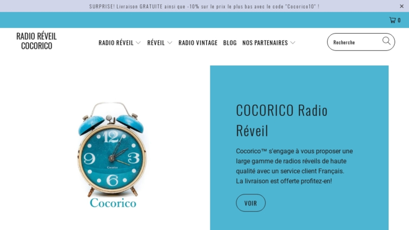 Radio réveil Cocorico 