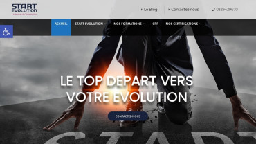 Page d'accueil du site : Start Evolution