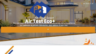 Page d'accueil du site : Air Test Eco+