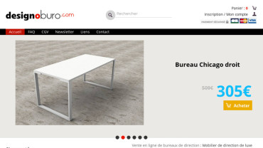 Page d'accueil du site : Design o Buro