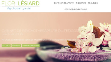 Page d'accueil du site : Flor Lésiard Psychothérapeute