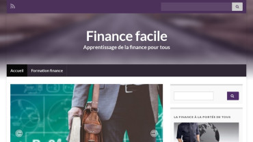 Page d'accueil du site : Finance facile