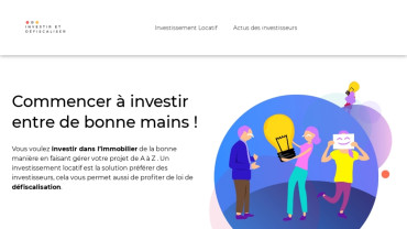 Page d'accueil du site : Investir et Défiscaliser
