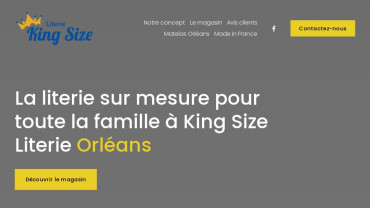 Page d'accueil du site : King Size Literie