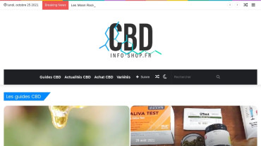 Page d'accueil du site : CBD Info Shop