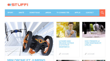 Page d'accueil du site : Stuffi