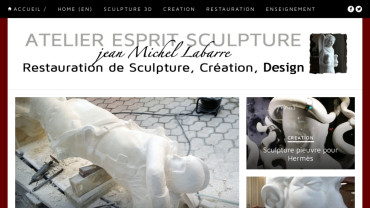 Page d'accueil du site : Esprit Sculpture