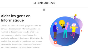 Page d'accueil du site : Bible du Geek