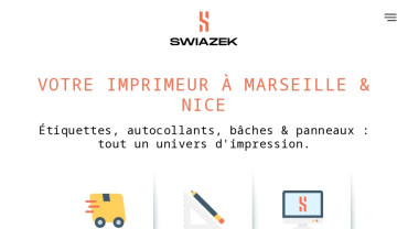 Page d'accueil du site : Imprimerie Swiazek