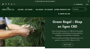 Page d'accueil du site : Green Regal