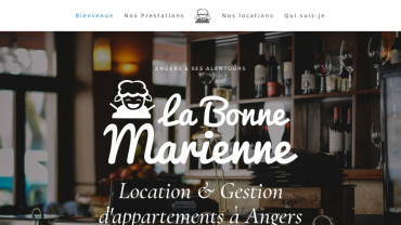 Page d'accueil du site : La Bonne Marienne 