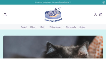 Page d'accueil du site : Dodo pour animaux