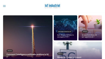 Page d'accueil du site : IoT Industriel