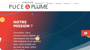 Page d'accueil du site : Le Groupe Puce & Plume