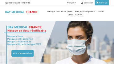 Page d'accueil du site : Bay Medical France