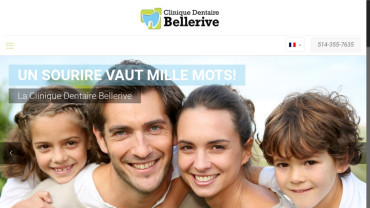 Page d'accueil du site : Clinique Dentaire Bellerive