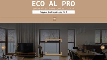Page d'accueil du site : Eco Alpro